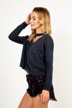 Load image into Gallery viewer, Womens Teal Long Sleeve Knit Top
