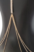 Load image into Gallery viewer, Womens Gold Rhinestones Layered Body Chain 
