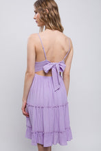 Load image into Gallery viewer, Womens Lavender Adjustable Strap Mini Dress
