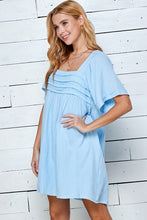 Load image into Gallery viewer, Womens Blue Lined Tunic Dress

