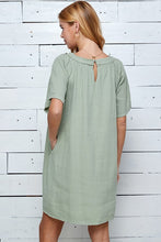 Load image into Gallery viewer, Womens Sage Side Pockets Tunic Dress
