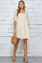 Load image into Gallery viewer, Womens Cream Tunic Dress with Side pockets
