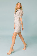 Load image into Gallery viewer, Womens Lace Ruffled Sleeve Mini Dress
