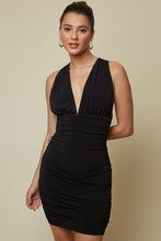 Load image into Gallery viewer, Womens Black Elegant Mini Dress
