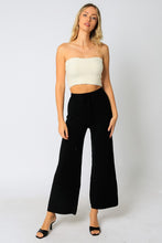 Load image into Gallery viewer, Womens Black Wide Leg Lounge Pants
