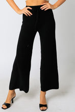 Load image into Gallery viewer, Womens Black Wide Leg Lounge Pants
