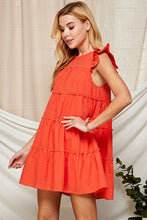 Load image into Gallery viewer, Katherine Coral Sleeveless Babydoll Dress
