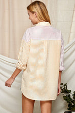 Load image into Gallery viewer, Womens Long Sleeve Stripe Contrast Shirt
