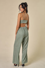 Load image into Gallery viewer, Womens Green Cut out Straight Leg Jumpsuit
