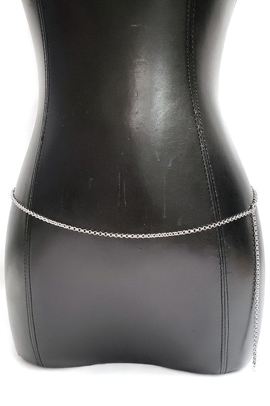 Womens Silver Classy Chain Belt