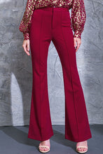 Load image into Gallery viewer, Adalee Burgundy High-Rise Flare Pants
