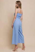 Load image into Gallery viewer, Womens Light Blue Cropped Jumpsuit
