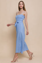 Load image into Gallery viewer, Womens Light Blue Adjustable Strap Jumpsuit
