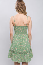 Load image into Gallery viewer, Womens Moss Adjustable Straps Smocked Tiered Dress
