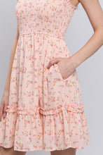 Load image into Gallery viewer, Womens Blush Floral Print Side Pockets Dress
