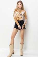 Load image into Gallery viewer, Womens Animal Print Mesh Bodysuit
