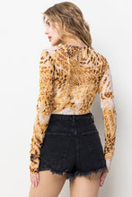 Load image into Gallery viewer, Womens Animal Print See Through Bodysuit
