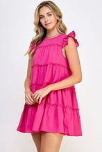 Load image into Gallery viewer, Katherine Fuchsia Sleeveless Babydoll Dress
