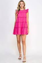 Load image into Gallery viewer, Katherine Fuchsia Sleeveless Babydoll Dress
