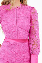 Load image into Gallery viewer, Womens Pink High End Lace Detail Dress
