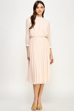 Load image into Gallery viewer, Womens Blush Pleated Skirt Dress
