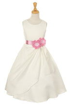 Load image into Gallery viewer, Girls Ivory Satin Flower Girl Dress
