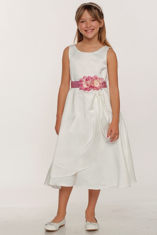 Girls Ivory Bridal Flower Girl Dress