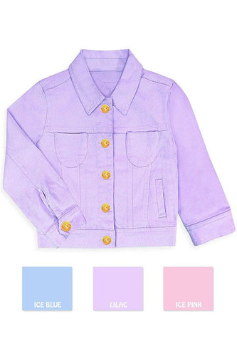 Girls Lilac Denim Jacket