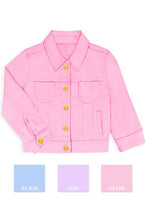 Load image into Gallery viewer, Girls Pink Denim Jacket
