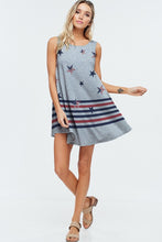 Load image into Gallery viewer, Womens Grey American Flag Dress
