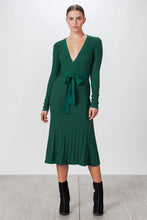 Load image into Gallery viewer, V-Neck Long Sleeve Knit Midi Dress
