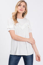 Load image into Gallery viewer, Womens Ivory Ruffled Detail Top
