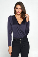 Load image into Gallery viewer, Long Sleeve Satin Bodysuit - Lovell Boutique
