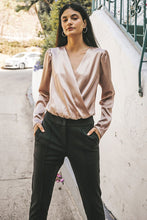 Load image into Gallery viewer, Long Sleeve Satin Bodysuit - Lovell Boutique
