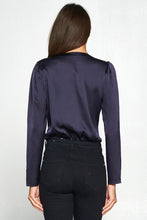Load image into Gallery viewer, Long Sleeve Satin Bodysuit - Lovell Boutique
