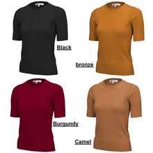 Load image into Gallery viewer, Womens Basic Short Sleeve Knit Top
