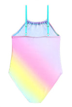Load image into Gallery viewer, Girls Rainbow Mermaid Swimsuit
