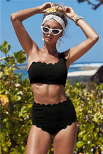 Load image into Gallery viewer, Womens Black Swimming Bikini Set
