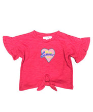 Load image into Gallery viewer, Girls Fuchsia Short Sleeve Shirt - Lovell Boutique
