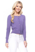 Load image into Gallery viewer, Gem-Button Cropped Cardigan - Lovell Boutique
