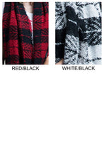 Load image into Gallery viewer, womens black and red plaid scarf
