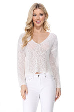 Load image into Gallery viewer, Womens Ivory Crop Sweater Top
