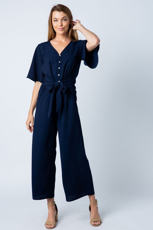 Women Navy Jumpsuit 