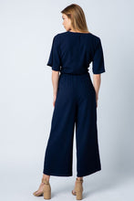 Load image into Gallery viewer, Women Navy Short Sleeve Jumpsuit
