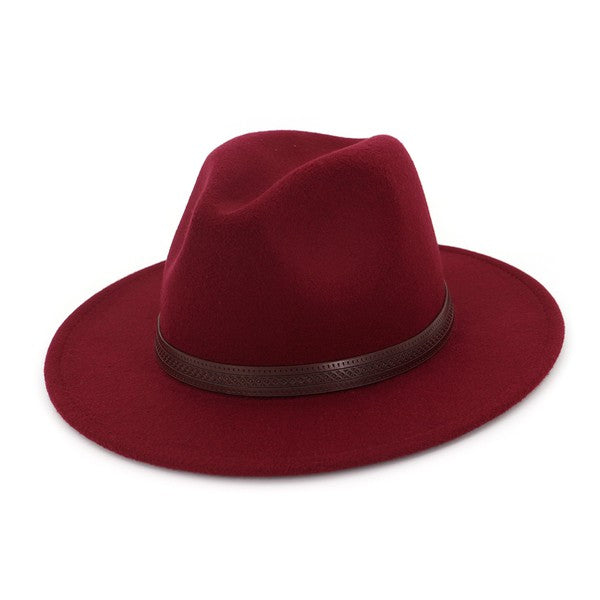 Women Wine Panama Hat