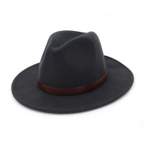 Women Dark Grey Panama Hat