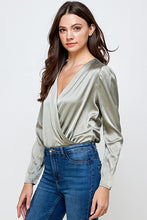 Load image into Gallery viewer, Long Sleeve Satin Bodysuit - Lovell Boutique
