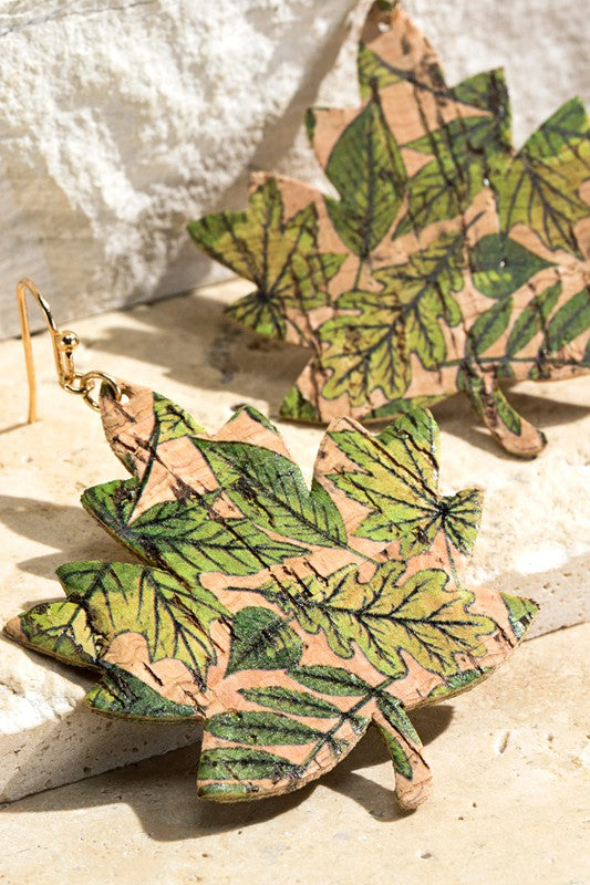 Leaf Print Earrings