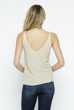 Load image into Gallery viewer, Womens Beige Sparkle Sleeveless Tank Top
