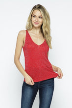 Load image into Gallery viewer, Womens Glitter Sleeveless Tank Top - Lovell Boutique
